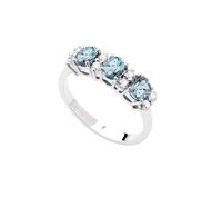 Anello Lunatica Donna in Oro Acquamarina 0.45 Ct AAM25-1 - AAM25-1